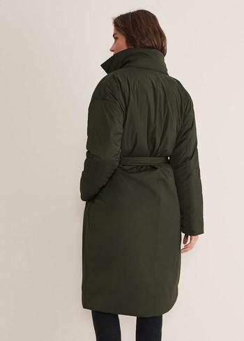 Phase Eight Erin Long Puffer Coats Green Canada | WGNHDM-374